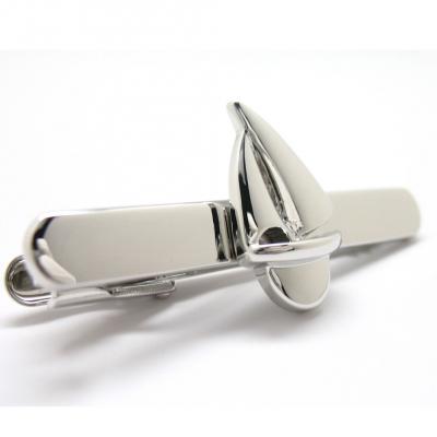 Silver Tone Sailboat Sailing Boat Ocean Tie Clip.JPG